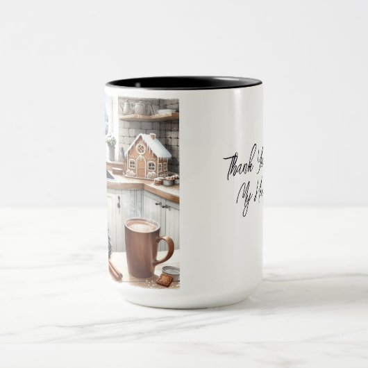 Black Shih Tzu Bedankt Kerstkoffie Mok Cup (Midden)