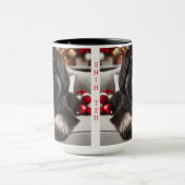 Black Shih Tzu Christmas Coffee Mok Cup (Midden)