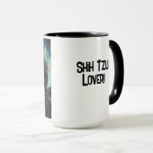 Black Shih Tzu Dog Coffee Mug Cup (Devant droit)