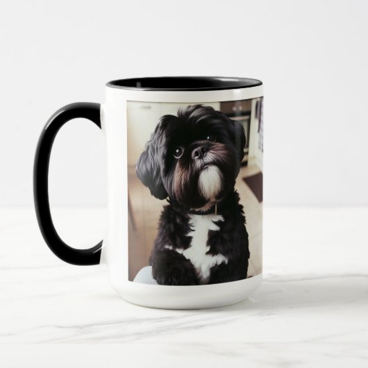Black Shih Tzu Ik kan de Mok van Kerstmis uitlegge (Links)