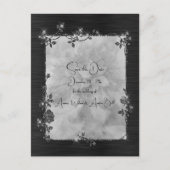 Black Shiny Elegant Sparkly Frame Save the Date Briefkaart (Voorkant)