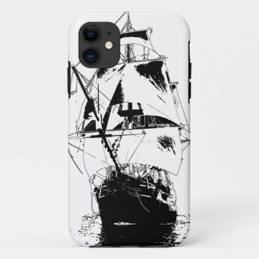 Black Ship Silhouette Case-Mate iPhone Case (Achterkant)