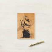 Black Ship Silhouette Post-it® Notes (Op bureau)