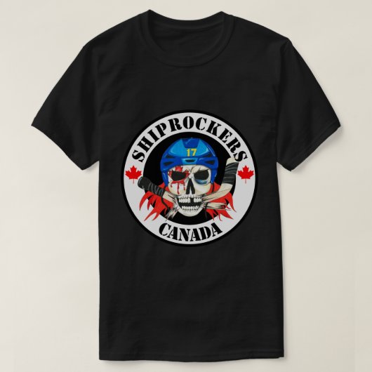 Black Shiprockers Canada T-Shirt (Design voorkant)