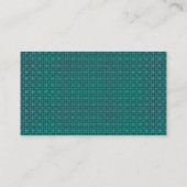 Black SideBand - Turquoise Fabric Texture Visitekaartje (Achterkant)