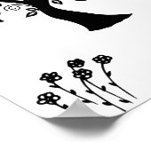 Black Silhouette Dachshund Bicycle Art Poster (Hoek)