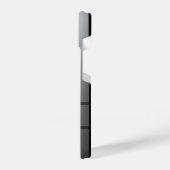 Black Silhouette Golfer op Silver Monogram iPhone Hoesje (Linkerkant)