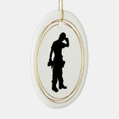 Black Silhouette of Construction Worker Ornament (Rechts)