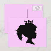 Black Silhouette Princess T-shirts en Gifts Briefkaart (Voorkant / Achterkant)