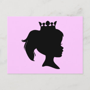 Black Silhouette Princess T-shirts en Gifts Briefkaart