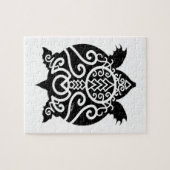 Black Silhouette Snapper Turtle Legpuzzel (Horizontaal)