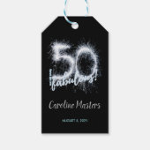 Black Silver 50 en nog steeds Fabulous 50th Birthd Cadeaulabel (Voorkant)
