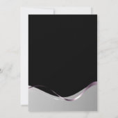 Black Silver 50th Birthday Party Invitation (Dos)