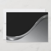 Black Silver 95th Birthday Party Invitation (Dos)