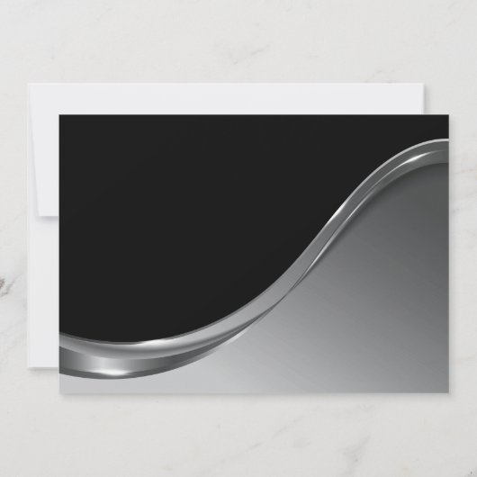 Black Silver 95th Birthday Party Invitation (Dos)