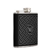 Black Silver Celtic Knot Monogram Heupfles (Rechts)