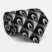 Black Silver COOL Modern Patroon Stropdas (Opgerold)