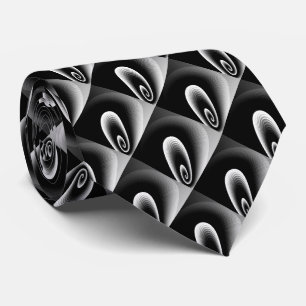Black Silver COOL Modern Patroon Stropdas