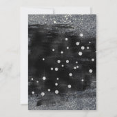 Black Silver Diamond trouwjurk Vrijgezellenfeest Kaart (Achterkant)