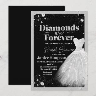 Black & Silver Diamonds zijn altijd Vrijgezellenfe Kaart