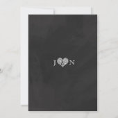 Black & Silver Elegant Wedding Invitation (Dos)