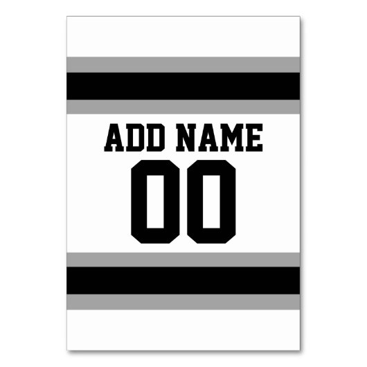 Black Silver Football Jersey Kaart (Voorkant)