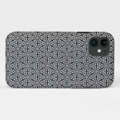 Black Silver Geometry Motif iPhone 5 Coque (Dos (Horizontal))