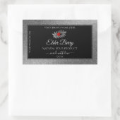 Black Silver Glitter Product Labels Red Ladybug (Tas)