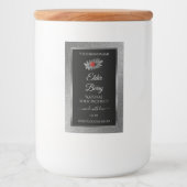 Black Silver Glitter Product Labels Red Ladybug Voedselcontainer Etiket (Voorkant)