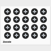 Black Silver Hangover Kit in ziekte en gezondheid Ronde Sticker (Vel)