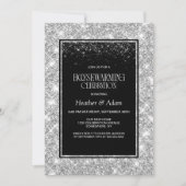 Black Silver Housewarming Party Kaart (Voorkant)