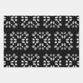 Black Silver Pattern Inpakpapier Vel (Voorkant 2)