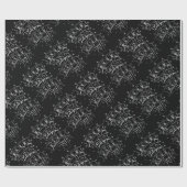Black & Silver Rock & Roll Logo Cadeaupapier (Vlak)