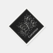 Black & Silver Rock & Roll Logo Servet (Hoek)