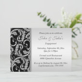 Black Silver verloving Day CUSTOM Kaart (Staand voorkant)