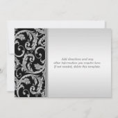 Black Silver verloving Day CUSTOM Kaart (Achterkant)