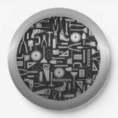 Black & Silver Workshop Tools Paper Bord (Voorkant)