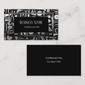 Black & Silver Workshop Tools Visitekaartje 3 (Voorkant / Achterkant)