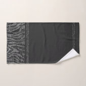 Black Silver Zebra Wild Poster de animal Glam exot (Serviette à main)