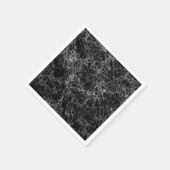 Black & Silvery Spider Webs Chic Halloween Party Servet (Hoek)