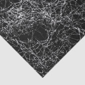 Black & Silvery Spider Webs Chic Halloween Party Tissuepapier (Detail)