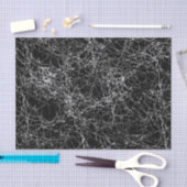 Black & Silvery Spider Webs Chic Halloween Party Tissuepapier (Craft)