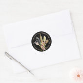 Black Simple Bakery Chef Bedankt Ronde Sticker (Envelop)