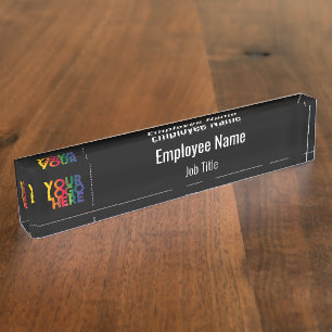 Black Simple Business Logo Naambordje