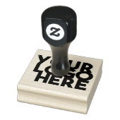 Black Simple Business Logo Rubberstempel (Stempel)