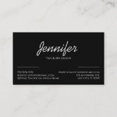 Black Simple Clean Shape-Logo Modernist Visitekaartje (Voorkant)