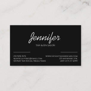 Black Simple Clean Shape-Logo Modernist Visitekaartje