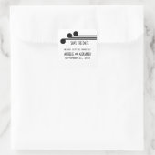 Black Simple Deco Chic Enregistrer les stickers Da (Sac)
