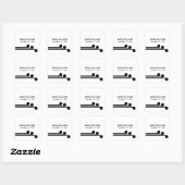 Black Simple Deco Chic Wedding Stickers (Vel)