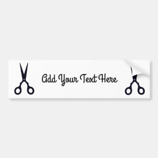 Black Simple Hair Scissors (Barber / Hairdresser) Bumpersticker